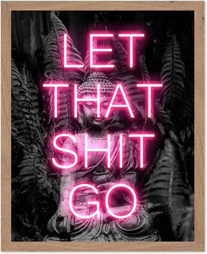Vista 43 de Poster Master Life Is Short - Póster con texto en inglés "Buy the Shoes", impresión motivacional, arte neón, arte moderno, regalo para hombres