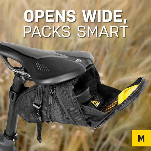 Vista 3 de Topeak TC2261B Aero Wedge Pack con Strap Mount, Mediano, Negro Cuñas para bicicleta
