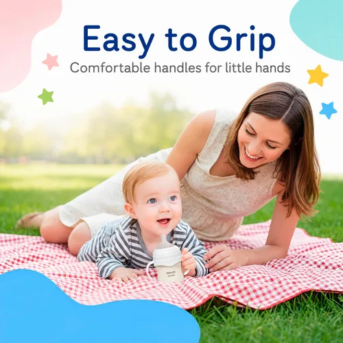 Vista 2 de CHUBBIEE Asas para biberones compatibles con botellas naturales Philips Avent, empuñaduras ergonómicas antideslizantes para botellas