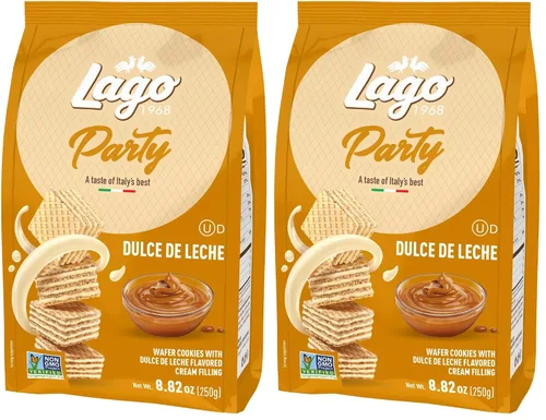 Vista 26 de Gastone Lago Party Wafers, capuchino, 8.82 onzas, galletas italianas de oblea con relleno de crema con sabor a capuchino, verificado sin OMG