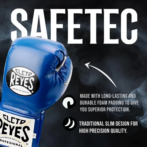 Vista 3 de CLETO REYES Safetec - Guantes de boxeo profesionales de competición para hombres y mujeres, MMA, Kickboxing, Muay Thai, con cordones