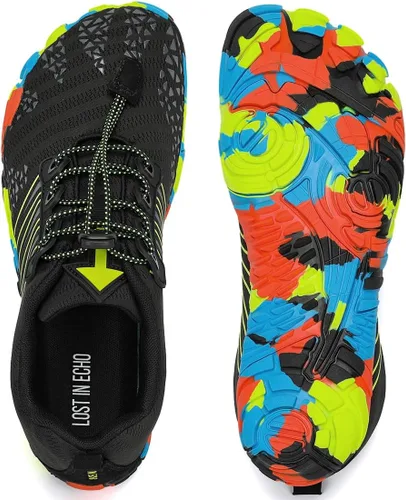 Vista 4 de Kricely Zapatos minimalistas para hombre, zapatos de entrenamiento con puntera ancha, suela cero caída