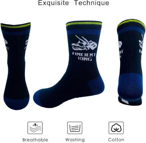 Vista 3 de Calcetines deportivos para niños, diseño de dinosaurios, 10 pares