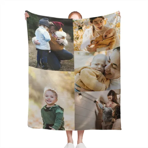 Vista 13 de Manta personalizada con fotos, manta personalizada de franela de collage de fotos, regalo personalizado para mascotas, amigos, parejas, cumpleaños