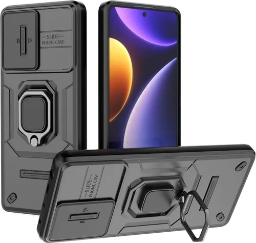 Vista 34 de Funda de teléfono móvil para Xiaomi Redmi A3/Xiaomi Poco C61 Soporte de coche Soporte Ventana corredera Cubierta protectora a prueba de golpes