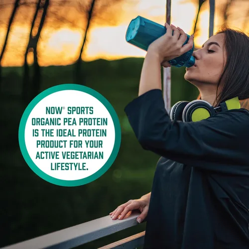 Vista 8 de NOW Foods Sports Nutrition, proteína de guisante orgánica certificada de 0.51 onzas, polvo sin sabor, 1.5 libras