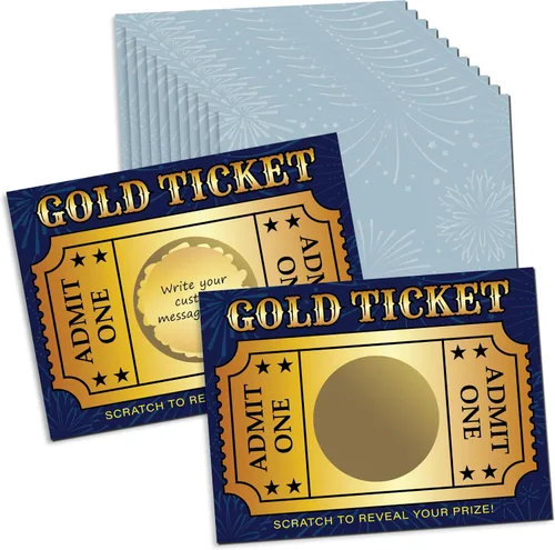 Vista 43 de My Scratch Offs 20 Boletos Dorados para el Día de San Patricio Haz tus propias Tarjetas de Rascar DIY con Adhesivos de Rascar para Boletos de Rifa