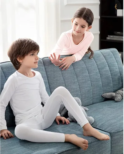 Vista 5 de Nautica Conjunto de ropa interior térmica de 2 piezas para niños con capa base de camisa y pantalones