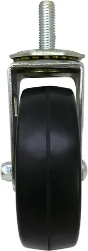 Vista 6 de Shepherd Hardware 9023 Rueda giratoria de goma suave de 4 pulgadas, diámetro de vástago de 1/2 pulgada, capacidad de carga de 200 libras