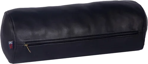 Vista 3 de D DOLLY LAMB Funda de almohada redonda para cilindro cervical, diseño ergonómico para cabeza, cuello, espalda y piernas, ideal para soporte de Negro