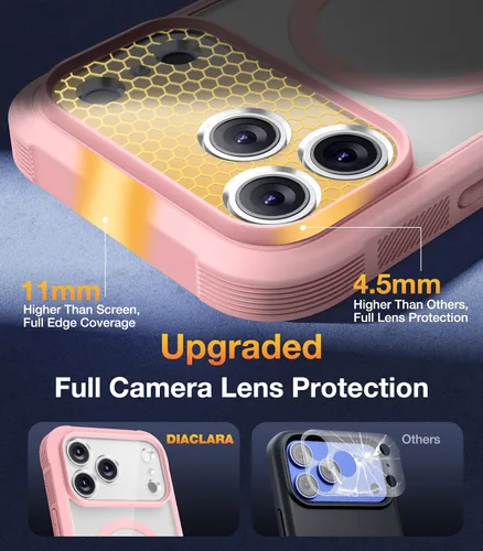 Vista 270 de DIACLARA - Funda transparente compatible con iPhone XR 6.1 pulgadas 2018