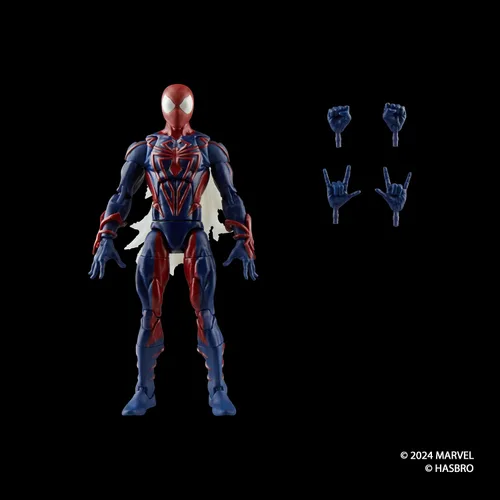 Vista 9 de Marvel Legends Series Spider-Man Unlimited, Figura de acción coleccionable de cómics retro a escala de 6 pulgadas