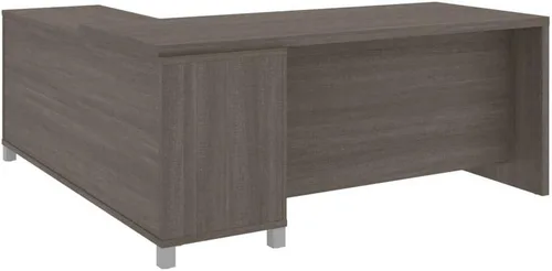 Vista 10 de Bestar Pro-Linea - Escritorio de oficina en forma de L, 72 W, color gris ladrido