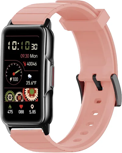 Vista 9 de Lamshaw Compatible con la correa de reloj inteligente Mindrose, correa de silicona deportiva de repuesto suave compatible con Mindrose H80 1.47 Verde