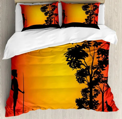 Vista 16 de Ambesonne Cartoon Duvet Cover Set, Pastel Animals Pattern Dragonflies Beetle Ladybug Earth Worm Spring, Decorative 3 Piece Bedding Set with 2 Pillow