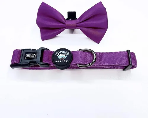 Vista 7 de Joyride Harness Collar de perro con pajarita extraíble, ajustable y transpirable para todas las razas de perros, anillo en D fuerte y hebilla Negro