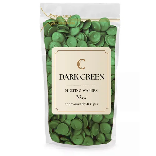 Vista 17 de Merckens - Bolsa de obleas de chocolate para derretir a granel, perfecta para sumergir, postres, hornear y más (1 libra, verde claro) (paquete de 3)