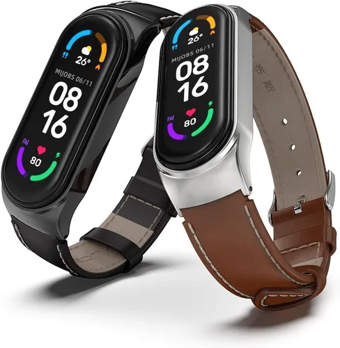 Vista 8 de Correa de repuesto de cuero genuino para Amazfit Band 5 Smart Bracelet Watch Accesorios