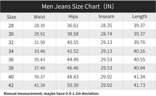 Vista 5 de LONGBIDA - Jeans para hombre, de tiro ajustado, con roto y desgastados