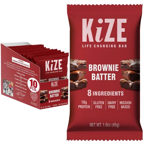 Vista 8 de KiZE Energy Bars - Barras energéticas de reemplazo de comidas con alto contenido de proteínas, a base de mantequilla de almendras, sin gluten, sin