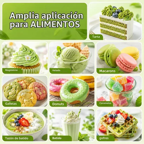 Vista 2 de Colorante natural para alimentos – FD&C y fórmula de color libre de tintes artificiales, 4 x 0.7 fl oz, botella grande, juego de tintes naturales