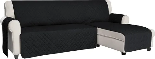 Vista 8 de ISSUNTEX - Fundas de sofá seccional para perros, funda reversible en forma de L para sofá, protector de chaise lounge resistente al agua
