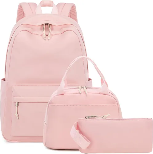 Vista 22 de Bluboon - Mochila escolar para niñas y mujeres para uso diario y de estilo informal, para portátil de 15 pulgadas, con bolsa para almuerzo y bolsa