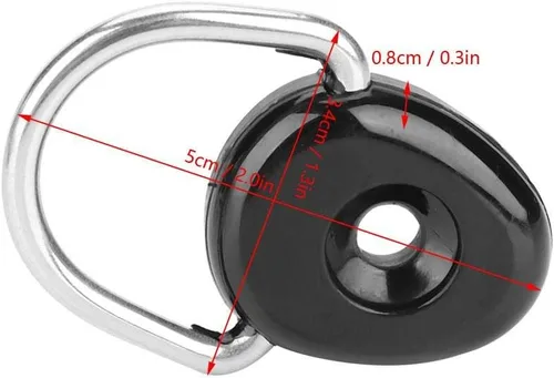 Vista 4 de Tbest 6 unids canoa D hebilla lazo lazo seguridad cubierta montaje accesorios piezas kayak pesca equipo kayak d anillo