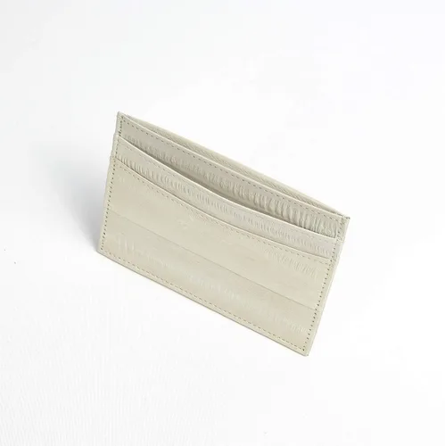 Vista 2 de CARTERA DE TARJETA DE PIEL DE ACERO, Blanco, Cartera delgada