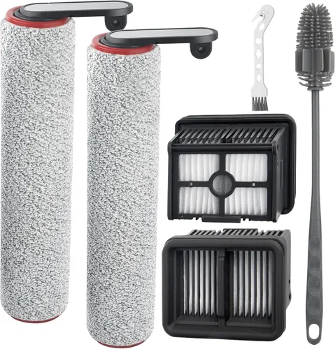 Vista 10 de Rodillos de cepillo F25 y filtro HEPA para aspiradora inalámbrica en seco y húmedo Roborock F25/F25 ACE/F25 ALT/F25 LT/F25 RT/F25 GT, 3 rodillos