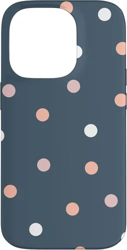 Vista 16 de iPhone 16 Polka Dot Gris Pastel Colorido, Mujeres Y Niñas Funda De Lunares