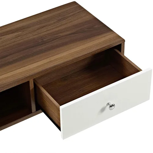 Vista 4 de Modway Transmit, soporte para TV de 55 pulgadas, color blanco nogal