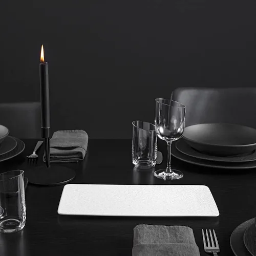 Vista 6 de Villeroy & Boch Manufacture Rock Blanc - Plato rectangular para carne, pescado y verduras, porcelana premium