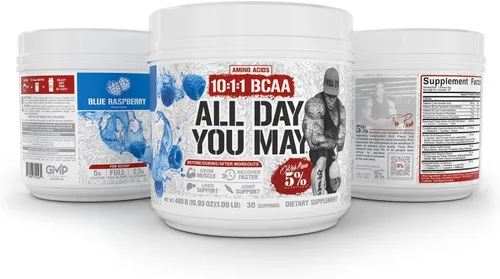 Vista 2 de 5% Nutrition Rich Piana AllDayYouMay BCAA Powder Aminoácidos prémium para intra y después del entrenamiento, EAA, electrolitos Hidratación