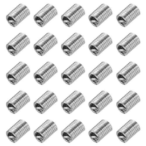 Vista 18 de uxcell 50 piezas de insertos de rosca de alambre 1/2-13 UNC 1D (1/2 ") 304 de acero inoxidable helicoidal tipo helicoidal kit de reparación de rosca