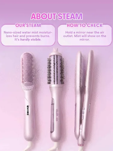 Vista 3 de SHEGLAM Steam Thermal Brush, 1.5" Round Brush for Blowout Look, Dry & Steam