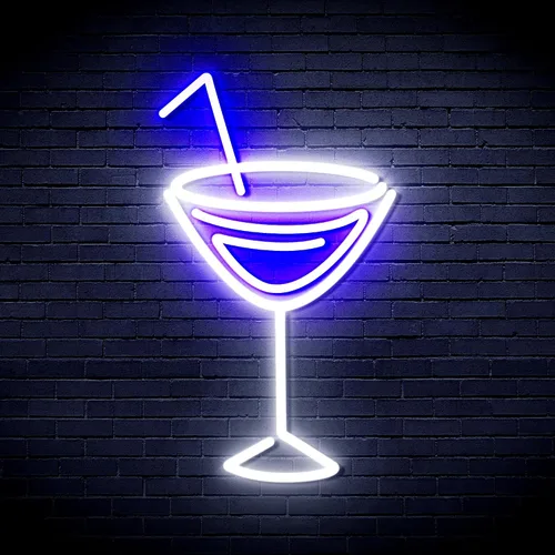 Vista 15 de AdvPro Seco Martini Flex Silicona LED Neon Sign - Azul - st16s32-fnu0207-b