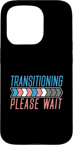 Vista 14 de Funda transgénero LGBTQ para iPhone 16 Transitioning Please Wait Rainbow Pride