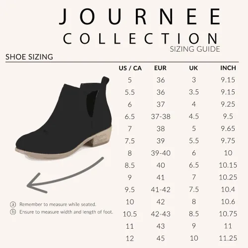 Vista 5 de Journee Collection Botas de gamuza sintética con punta redonda para mujer