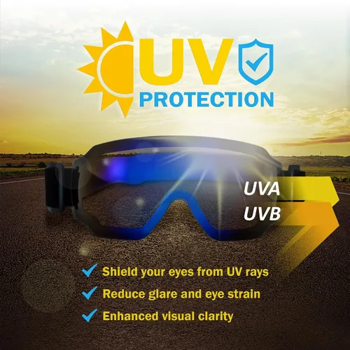 Vista 7 de Birdz Gafas Arch Sports acolchadas de seguridad para esquí, buceo, esquí, motocicleta, para hombres y mujeres, ANSI Z78.1+