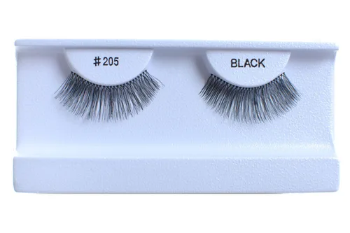 Vista 25 de 100 pares de pestañas postizas 100% cabello humano negro natural #412
