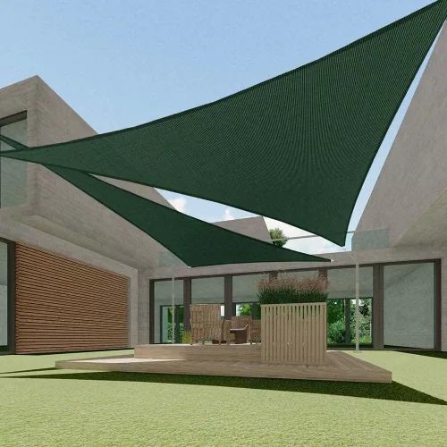 Vista 13 de ECOOPTS - Toldo de vela triangular de 0.6 x 0.6 x 0.6 m, de polietileno de alta densidad, para sombra, toldo para pérgola, cubierta para patio al