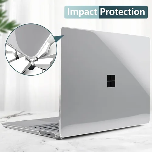 Vista 6 de TWOLSKOO Funda para portátil Microsoft Surface de 13.5" 5/4/3 con reposamanos de metal modelo 1951/1868, carcasa rígida de plástico protector