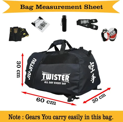 Vista 4 de TWISTER Mochilas Jiu jitsu (negroblanco, mochilas Jiu jitsu)