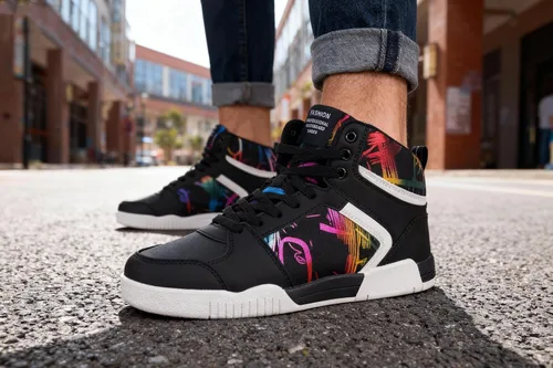 Vista 3 de Zapatillas de moda para hombre de alto empeine estilo skate, zapatillas casuales elegantes de hip hop para hombre
