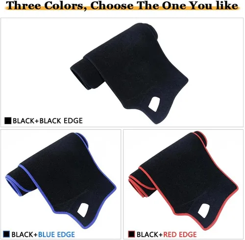 Vista 6 de HATHWAY Funda para salpicadero de automóvil, color negro multifunción para Toyota Land Cruiser Prado 2018 2019 LHD, color negro Lhd Lado Negro