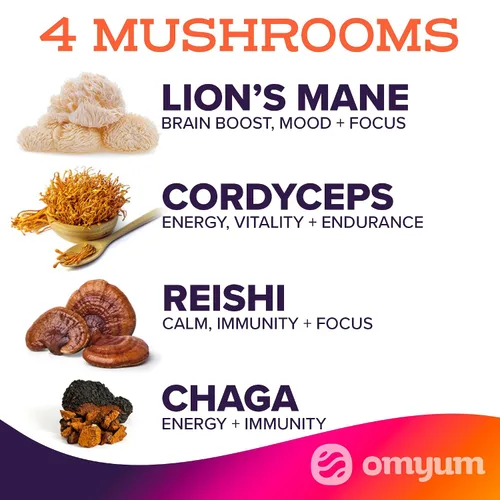 Vista 4 de OMYUM SuperNatural Coffee Alternativa (30 porciones) – Mezcla orgánica de hongos adaptógenos superalimentos con cacao, melena de león, reishi