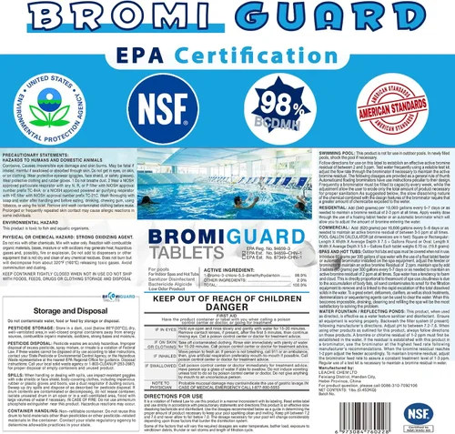Vista 2 de Tabletas de Bromo para SPA Bañera de Hidromasaje 1lb 50LB Tabletas Bromantes Refuerzo Elimina Bacterias Algas Sensación de Agua Suave Sin Olor a