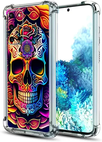 Vista 17 de Funda para Galaxy S20 FE 5G, protección contra caídas de flores de mariposa azul, a prueba de golpes, carcasa protectora de cuerpo completo