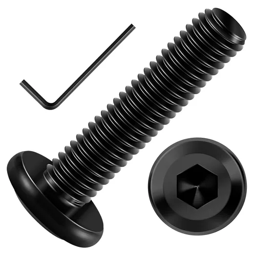 Vista 9 de Mywish M5 x 8mm 20 piezas de tornillos de cabeza plana con rosca hexagonal, pernos de acero inoxidable 304 para muebles con rosca completa, óxido